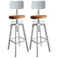 Industrial Iron Bar Stools with Footrest Adjustable Height Rotation Barstool White With Back 2 Piece Set Clearhalo 'Bar Furniture' 'Bar Stools' 'bar_stools' 'furn' 'furn_bar_stools' 'furniture_bar_stools' 'Kitchen & Dining Furniture' 'kitchen&dining_furn' 'kitchen' 'kitchen_furn' Furniture' 4329552