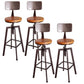 Industrial Iron Bar Stools with Footrest Adjustable Height Rotation Barstool Bronze With Back 4 Piece Set Clearhalo 'Bar Furniture' 'Bar Stools' 'bar_stools' 'furn' 'furn_bar_stools' 'furniture_bar_stools' 'Kitchen & Dining Furniture' 'kitchen&dining_furn' 'kitchen' 'kitchen_furn' Furniture' 4329557