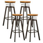 Industrial Iron Bar Stools with Footrest Adjustable Height Rotation Barstool Bronze Backless 4 Piece Set Clearhalo 'Bar Furniture' 'Bar Stools' 'bar_stools' 'furn' 'furn_bar_stools' 'furniture_bar_stools' 'Kitchen & Dining Furniture' 'kitchen&dining_furn' 'kitchen' 'kitchen_furn' Furniture' 4329560