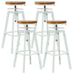 Industrial Iron Bar Stools with Footrest Adjustable Height Rotation Barstool White Backless 4 Piece Set Clearhalo 'Bar Furniture' 'Bar Stools' 'bar_stools' 'furn' 'furn_bar_stools' 'furniture_bar_stools' 'Kitchen & Dining Furniture' 'kitchen&dining_furn' 'kitchen' 'kitchen_furn' Furniture' 4329561