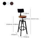 Industrial Iron Bar Stools with Footrest Adjustable Height Rotation Barstool Clearhalo 'Bar Furniture' 'Bar Stools' 'bar_stools' 'furn' 'furn_bar_stools' 'furniture_bar_stools' 'Kitchen & Dining Furniture' 'kitchen&dining_furn' 'kitchen' 'kitchen_furn' Furniture' 4329563