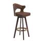 Nordic Style Counter and Bar Stool Backrest Solid Wood Upholstered Counter Chair Coffee 1 Piece Clearhalo 'Bar Furniture' 'Bar Stools' 'bar_stools' 'furniture_bar_stools' 'Kitchen & Dining Furniture' 'kitchen&dining_furn' 'kitchen' 'kitchen_furn' Furniture' 4329569