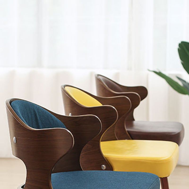 Nordic Style Counter and Bar Stool Backrest Solid Wood Upholstered Counter Chair Clearhalo 'Bar Furniture' 'Bar Stools' 'bar_stools' 'furniture_bar_stools' 'Kitchen & Dining Furniture' 'kitchen&dining_furn' 'kitchen' 'kitchen_furn' Furniture' 4329574