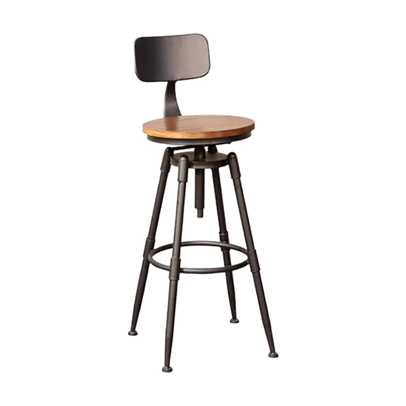 Industrial Style Barstool Rotatable and Liftable Cafe Bar Counter Height Stools 1 Piece Counter Stool(26"H) Clearhalo 'Bar Furniture' 'Bar Stools' 'bar_stools' 'furn' 'furn_bar_stools' 'furniture_bar_stools' 'Kitchen & Dining Furniture' 'kitchen&dining_furn' 'kitchen' 'kitchen_furn' Furniture' 4329591