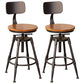 Industrial Style Barstool Rotatable and Liftable Cafe Bar Counter Height Stools 2 Piece Set Short Stool(22"H) Clearhalo 'Bar Furniture' 'Bar Stools' 'bar_stools' 'furn' 'furn_bar_stools' 'furniture_bar_stools' 'Kitchen & Dining Furniture' 'kitchen&dining_furn' 'kitchen' 'kitchen_furn' Furniture' 4329597