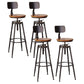 Industrial Style Barstool Rotatable and Liftable Cafe Bar Counter Height Stools 4 Piece Set Bar Stool(30"H) Clearhalo 'Bar Furniture' 'Bar Stools' 'bar_stools' 'furn' 'furn_bar_stools' 'furniture_bar_stools' 'Kitchen & Dining Furniture' 'kitchen&dining_furn' 'kitchen' 'kitchen_furn' Furniture' 4329603