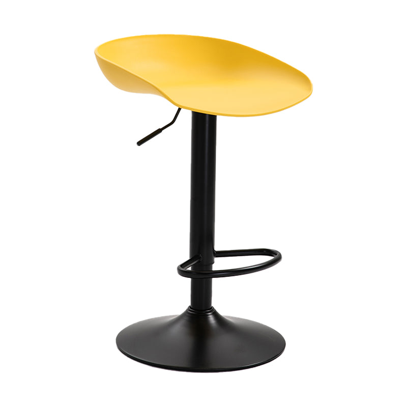 Industrial Style Plastic Seats Barstool Rotating Lifting Metal Leg Bar Stool for Indoor Yellow Black 1 Piece Clearhalo 'Bar Furniture' 'Bar Stools' 'bar_stools' 'furn' 'furn_bar_stools' 'furniture_bar_stools' 'Kitchen & Dining Furniture' 'kitchen&dining_furn' 'kitchen' 'kitchen_furn' Furniture' 4329609