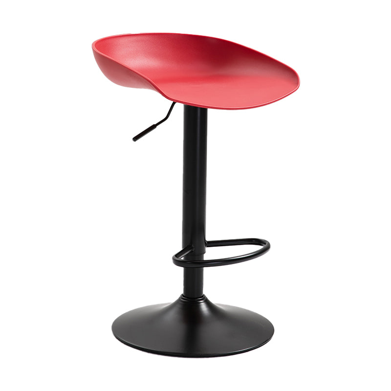 Industrial Style Plastic Seats Barstool Rotating Lifting Metal Leg Bar Stool for Indoor Red Black 1 Piece Clearhalo 'Bar Furniture' 'Bar Stools' 'bar_stools' 'furn' 'furn_bar_stools' 'furniture_bar_stools' 'Kitchen & Dining Furniture' 'kitchen&dining_furn' 'kitchen' 'kitchen_furn' Furniture' 4329611