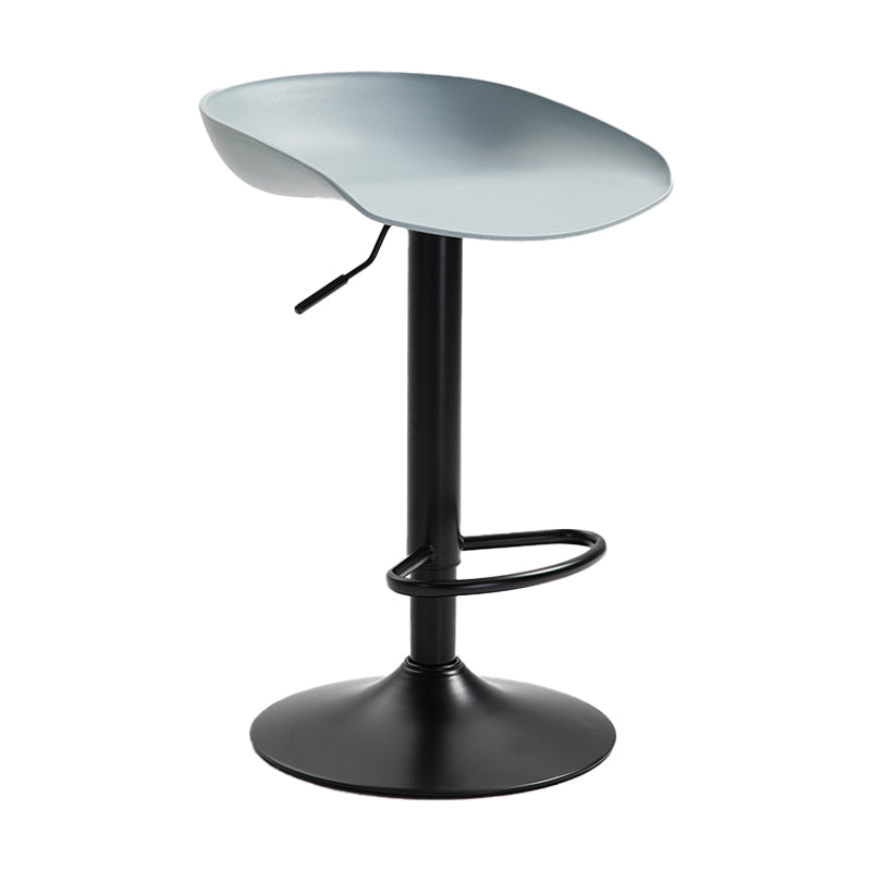 Industrial Style Plastic Seats Barstool Rotating Lifting Metal Leg Bar Stool for Indoor Pewter Black 1 Piece Clearhalo 'Bar Furniture' 'Bar Stools' 'bar_stools' 'furn' 'furn_bar_stools' 'furniture_bar_stools' 'Kitchen & Dining Furniture' 'kitchen&dining_furn' 'kitchen' 'kitchen_furn' Furniture' 4329612