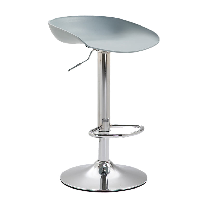 Industrial Style Plastic Seats Barstool Rotating Lifting Metal Leg Bar Stool for Indoor Pewter Silver 1 Piece Clearhalo 'Bar Furniture' 'Bar Stools' 'bar_stools' 'furn' 'furn_bar_stools' 'furniture_bar_stools' 'Kitchen & Dining Furniture' 'kitchen&dining_furn' 'kitchen' 'kitchen_furn' Furniture' 4329625
