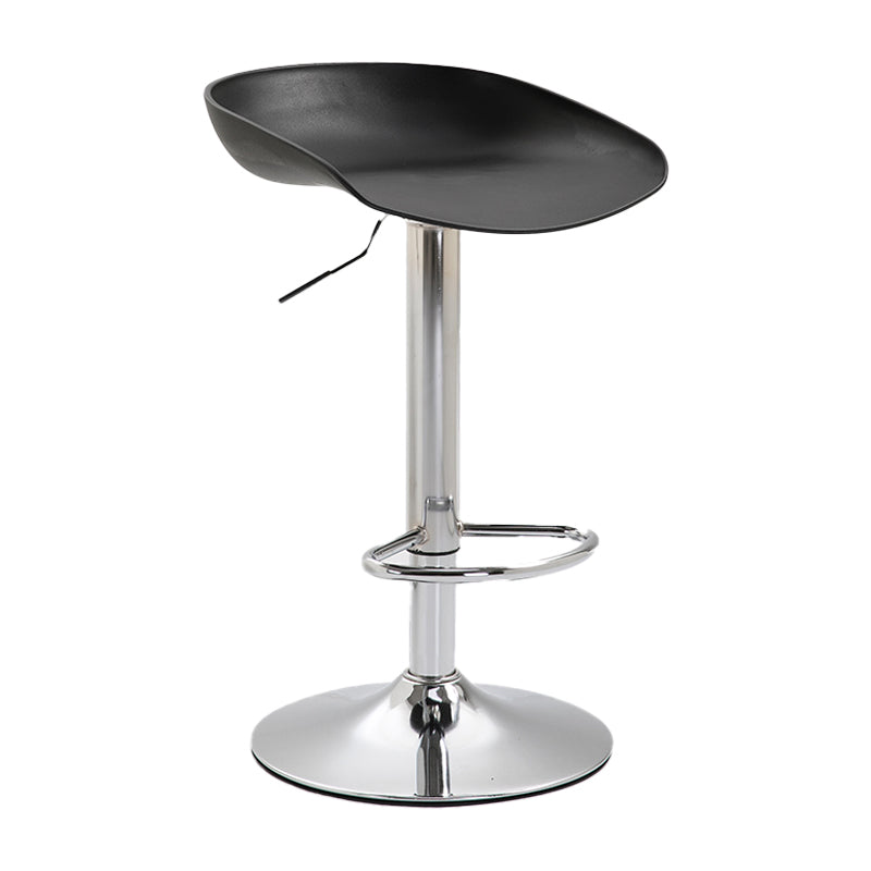 Industrial Style Plastic Seats Barstool Rotating Lifting Metal Leg Bar Stool for Indoor Black Silver 1 Piece Clearhalo 'Bar Furniture' 'Bar Stools' 'bar_stools' 'furn' 'furn_bar_stools' 'furniture_bar_stools' 'Kitchen & Dining Furniture' 'kitchen&dining_furn' 'kitchen' 'kitchen_furn' Furniture' 4329626