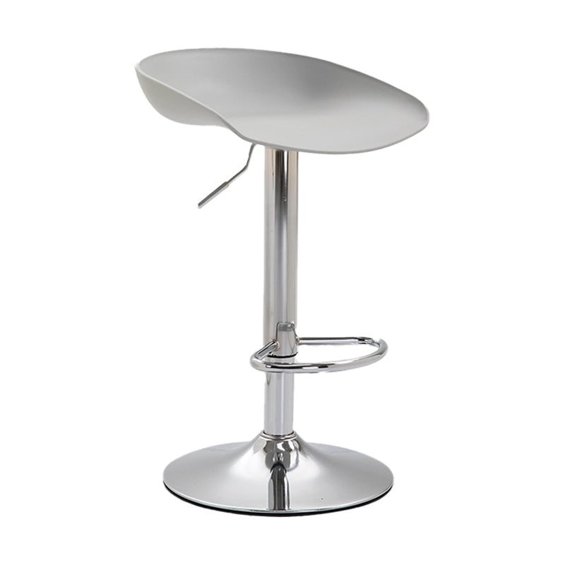 Industrial Style Plastic Seats Barstool Rotating Lifting Metal Leg Bar Stool for Indoor Light Gray Silver 1 Piece Clearhalo 'Bar Furniture' 'Bar Stools' 'bar_stools' 'furn' 'furn_bar_stools' 'furniture_bar_stools' 'Kitchen & Dining Furniture' 'kitchen&dining_furn' 'kitchen' 'kitchen_furn' Furniture' 4329627