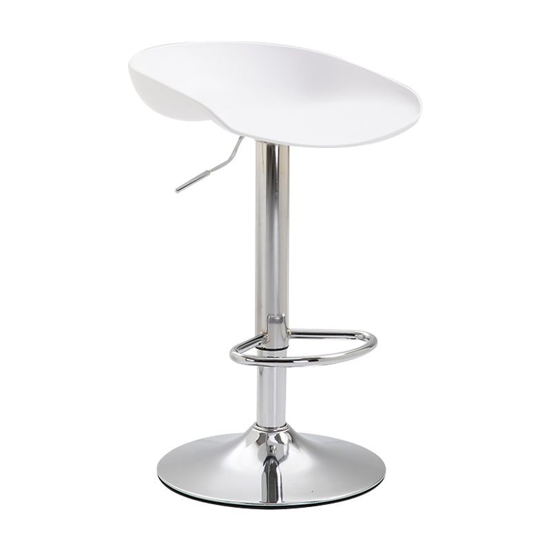 Industrial Style Plastic Seats Barstool Rotating Lifting Metal Leg Bar Stool for Indoor White Silver 1 Piece Clearhalo 'Bar Furniture' 'Bar Stools' 'bar_stools' 'furn' 'furn_bar_stools' 'furniture_bar_stools' 'Kitchen & Dining Furniture' 'kitchen&dining_furn' 'kitchen' 'kitchen_furn' Furniture' 4329628
