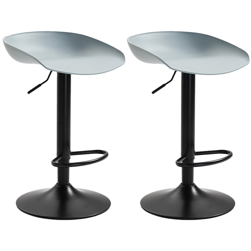 Industrial Style Plastic Seats Barstool Rotating Lifting Metal Leg Bar Stool for Indoor Pewter Black 2 Piece Set Clearhalo 'Bar Furniture' 'Bar Stools' 'bar_stools' 'furn' 'furn_bar_stools' 'furniture_bar_stools' 'Kitchen & Dining Furniture' 'kitchen&dining_furn' 'kitchen' 'kitchen_furn' Furniture' 4329631