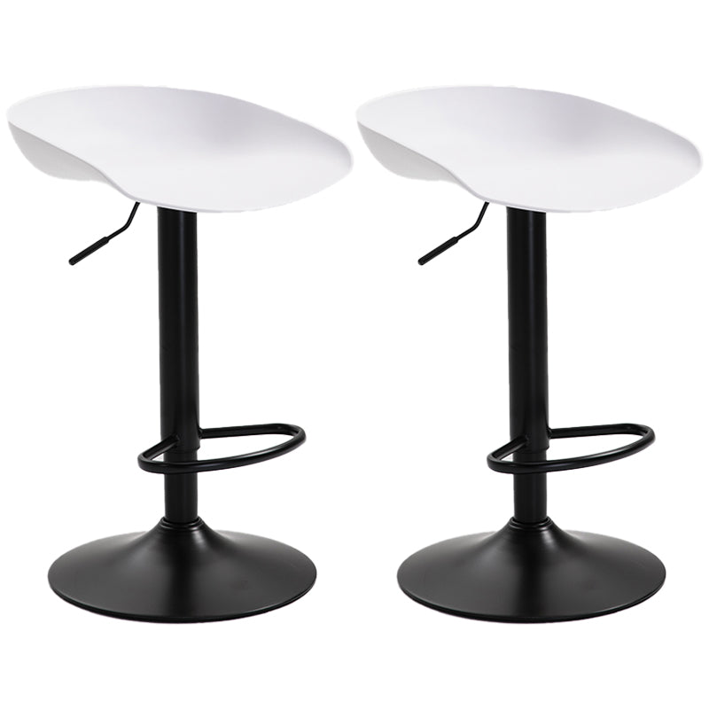 Industrial Style Plastic Seats Barstool Rotating Lifting Metal Leg Bar Stool for Indoor White Black 2 Piece Set Clearhalo 'Bar Furniture' 'Bar Stools' 'bar_stools' 'furn' 'furn_bar_stools' 'furniture_bar_stools' 'Kitchen & Dining Furniture' 'kitchen&dining_furn' 'kitchen' 'kitchen_furn' Furniture' 4329634