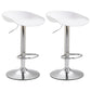 Industrial Style Plastic Seats Barstool Rotating Lifting Metal Leg Bar Stool for Indoor White Silver 2 Piece Set Clearhalo 'Bar Furniture' 'Bar Stools' 'bar_stools' 'furn' 'furn_bar_stools' 'furniture_bar_stools' 'Kitchen & Dining Furniture' 'kitchen&dining_furn' 'kitchen' 'kitchen_furn' Furniture' 4329640