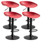 Industrial Style Plastic Seats Barstool Rotating Lifting Metal Leg Bar Stool for Indoor Red Black 4 Piece Set Clearhalo 'Bar Furniture' 'Bar Stools' 'bar_stools' 'furn' 'furn_bar_stools' 'furniture_bar_stools' 'Kitchen & Dining Furniture' 'kitchen&dining_furn' 'kitchen' 'kitchen_furn' Furniture' 4329642