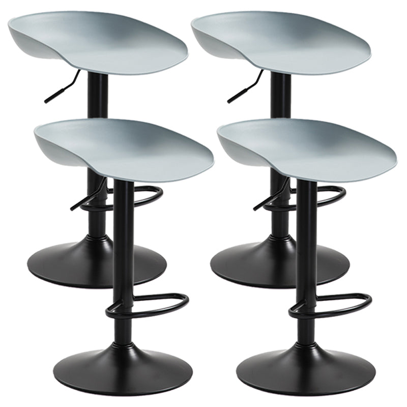 Industrial Style Plastic Seats Barstool Rotating Lifting Metal Leg Bar Stool for Indoor Pewter Black 4 Piece Set Clearhalo 'Bar Furniture' 'Bar Stools' 'bar_stools' 'furn' 'furn_bar_stools' 'furniture_bar_stools' 'Kitchen & Dining Furniture' 'kitchen&dining_furn' 'kitchen' 'kitchen_furn' Furniture' 4329643
