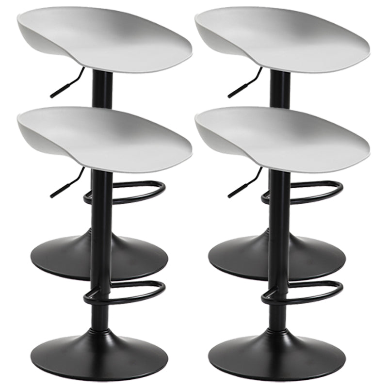 Industrial Style Plastic Seats Barstool Rotating Lifting Metal Leg Bar Stool for Indoor Light Gray Black 4 Piece Set Clearhalo 'Bar Furniture' 'Bar Stools' 'bar_stools' 'furn' 'furn_bar_stools' 'furniture_bar_stools' 'Kitchen & Dining Furniture' 'kitchen&dining_furn' 'kitchen' 'kitchen_furn' Furniture' 4329645
