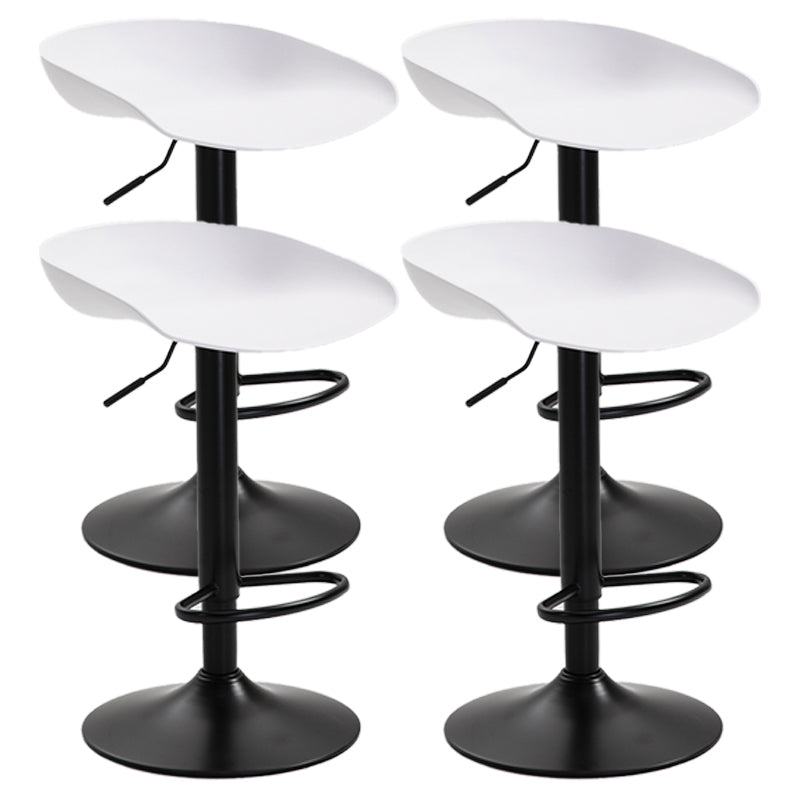 Industrial Style Plastic Seats Barstool Rotating Lifting Metal Leg Bar Stool for Indoor White Black 4 Piece Set Clearhalo 'Bar Furniture' 'Bar Stools' 'bar_stools' 'furn' 'furn_bar_stools' 'furniture_bar_stools' 'Kitchen & Dining Furniture' 'kitchen&dining_furn' 'kitchen' 'kitchen_furn' Furniture' 4329646