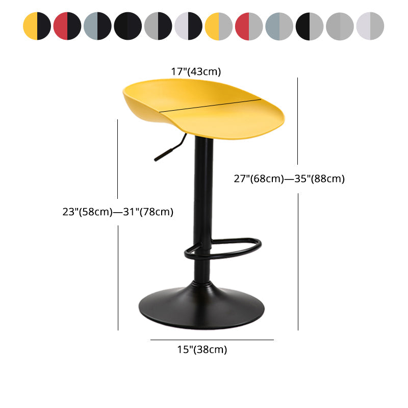 Industrial Style Plastic Seats Barstool Rotating Lifting Metal Leg Bar Stool for Indoor Clearhalo 'Bar Furniture' 'Bar Stools' 'bar_stools' 'furn' 'furn_bar_stools' 'furniture_bar_stools' 'Kitchen & Dining Furniture' 'kitchen&dining_furn' 'kitchen' 'kitchen_furn' Furniture' 4329653
