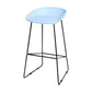 Industrial Indoor Barstool Iron Simple Tall Stool with Plastic Seat Blue 1 Piece Clearhalo 'Bar Furniture' 'Bar Stools' 'bar_stools' 'furn' 'furn_bar_stools' 'furniture_bar_stools' 'Kitchen & Dining Furniture' 'kitchen&dining_furn' 'kitchen' 'kitchen_furn' Furniture' 4329658