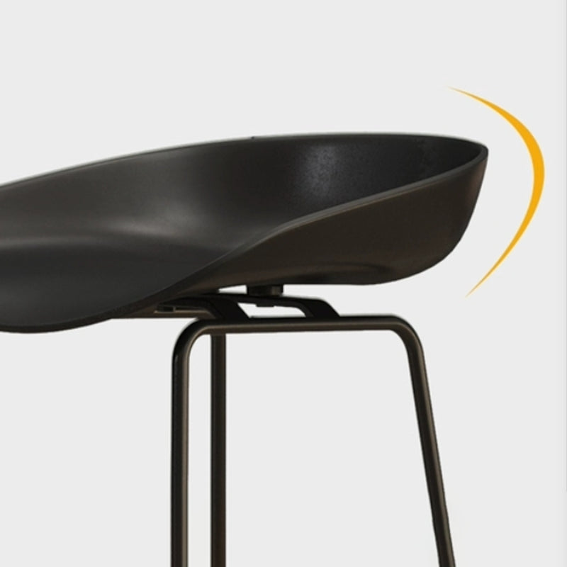 Industrial Indoor Barstool Iron Simple Tall Stool with Plastic Seat Clearhalo 'Bar Furniture' 'Bar Stools' 'bar_stools' 'furn' 'furn_bar_stools' 'furniture_bar_stools' 'Kitchen & Dining Furniture' 'kitchen&dining_furn' 'kitchen' 'kitchen_furn' Furniture' 4329659