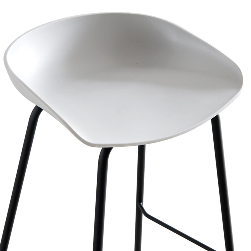 Industrial Indoor Barstool Iron Simple Tall Stool with Plastic Seat Clearhalo 'Bar Furniture' 'Bar Stools' 'bar_stools' 'furn' 'furn_bar_stools' 'furniture_bar_stools' 'Kitchen & Dining Furniture' 'kitchen&dining_furn' 'kitchen' 'kitchen_furn' Furniture' 4329665