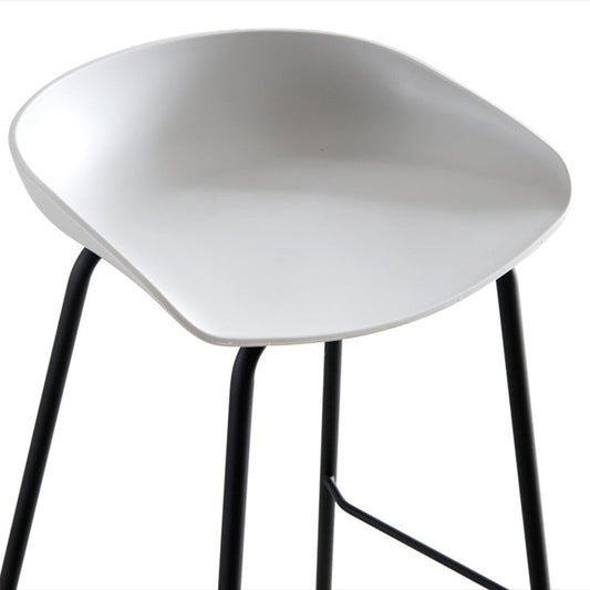 Industrial Indoor Barstool Iron Simple Tall Stool with Plastic Seat Clearhalo 'Bar Furniture' 'Bar Stools' 'bar_stools' 'furn' 'furn_bar_stools' 'furniture_bar_stools' 'Kitchen & Dining Furniture' 'kitchen&dining_furn' 'kitchen' 'kitchen_furn' Furniture' 4329665