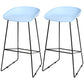 Industrial Indoor Barstool Iron Simple Tall Stool with Plastic Seat Blue 2 Piece Set Clearhalo 'Bar Furniture' 'Bar Stools' 'bar_stools' 'furn' 'furn_bar_stools' 'furniture_bar_stools' 'Kitchen & Dining Furniture' 'kitchen&dining_furn' 'kitchen' 'kitchen_furn' Furniture' 4329670