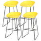 Industrial Indoor Barstool Iron Simple Tall Stool with Plastic Seat Yellow 4 Piece Set Clearhalo 'Bar Furniture' 'Bar Stools' 'bar_stools' 'furn' 'furn_bar_stools' 'furniture_bar_stools' 'Kitchen & Dining Furniture' 'kitchen&dining_furn' 'kitchen' 'kitchen_furn' Furniture' 4329674