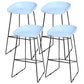 Industrial Indoor Barstool Iron Simple Tall Stool with Plastic Seat Blue 4 Piece Set Clearhalo 'Bar Furniture' 'Bar Stools' 'bar_stools' 'furn' 'furn_bar_stools' 'furniture_bar_stools' 'Kitchen & Dining Furniture' 'kitchen&dining_furn' 'kitchen' 'kitchen_furn' Furniture' 4329676