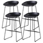 Industrial Indoor Barstool Iron Simple Tall Stool with Plastic Seat Black 4 Piece Set Clearhalo 'Bar Furniture' 'Bar Stools' 'bar_stools' 'furn' 'furn_bar_stools' 'furniture_bar_stools' 'Kitchen & Dining Furniture' 'kitchen&dining_furn' 'kitchen' 'kitchen_furn' Furniture' 4329677
