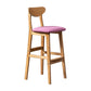 Scandinavian Padded Feet Barstools Restaurant Solid Wood Counter Barstool Rose Pink 1 Piece Clearhalo 'Bar Furniture' 'Bar Stools' 'bar_stools' 'furn' 'furn_bar_stools' 'furniture_bar_stools' 'Kitchen & Dining Furniture' 'kitchen&dining_furn' 'kitchen' 'kitchen_furn' Furniture' 4329692