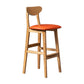 Scandinavian Padded Feet Barstools Restaurant Solid Wood Counter Barstool Orange 1 Piece Clearhalo 'Bar Furniture' 'Bar Stools' 'bar_stools' 'furn' 'furn_bar_stools' 'furniture_bar_stools' 'Kitchen & Dining Furniture' 'kitchen&dining_furn' 'kitchen' 'kitchen_furn' Furniture' 4329693