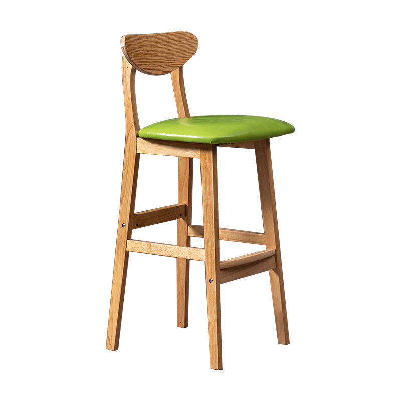 Scandinavian Padded Feet Barstools Restaurant Solid Wood Counter Barstool Light Green 1 Piece Clearhalo 'Bar Furniture' 'Bar Stools' 'bar_stools' 'furn' 'furn_bar_stools' 'furniture_bar_stools' 'Kitchen & Dining Furniture' 'kitchen&dining_furn' 'kitchen' 'kitchen_furn' Furniture' 4329696