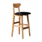 Scandinavian Padded Feet Barstools Restaurant Solid Wood Counter Barstool Black 1 Piece Clearhalo 'Bar Furniture' 'Bar Stools' 'bar_stools' 'furn' 'furn_bar_stools' 'furniture_bar_stools' 'Kitchen & Dining Furniture' 'kitchen&dining_furn' 'kitchen' 'kitchen_furn' Furniture' 4329700