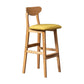 Scandinavian Padded Feet Barstools Restaurant Solid Wood Counter Barstool Yellow 1 Piece Clearhalo 'Bar Furniture' 'Bar Stools' 'bar_stools' 'furn' 'furn_bar_stools' 'furniture_bar_stools' 'Kitchen & Dining Furniture' 'kitchen&dining_furn' 'kitchen' 'kitchen_furn' Furniture' 4329702