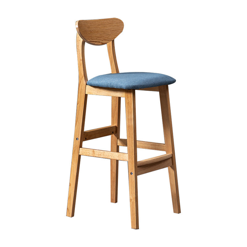 Scandinavian Padded Feet Barstools Restaurant Solid Wood Counter Barstool Sky Blue 1 Piece Clearhalo 'Bar Furniture' 'Bar Stools' 'bar_stools' 'furn' 'furn_bar_stools' 'furniture_bar_stools' 'Kitchen & Dining Furniture' 'kitchen&dining_furn' 'kitchen' 'kitchen_furn' Furniture' 4329704