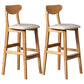 Scandinavian Padded Feet Barstools Restaurant Solid Wood Counter Barstool Ivory 2 Piece Set Clearhalo 'Bar Furniture' 'Bar Stools' 'bar_stools' 'furn' 'furn_bar_stools' 'furniture_bar_stools' 'Kitchen & Dining Furniture' 'kitchen&dining_furn' 'kitchen' 'kitchen_furn' Furniture' 4329705