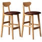 Scandinavian Padded Feet Barstools Restaurant Solid Wood Counter Barstool Coffee 2 Piece Set Clearhalo 'Bar Furniture' 'Bar Stools' 'bar_stools' 'furn' 'furn_bar_stools' 'furniture_bar_stools' 'Kitchen & Dining Furniture' 'kitchen&dining_furn' 'kitchen' 'kitchen_furn' Furniture' 4329708