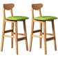 Scandinavian Padded Feet Barstools Restaurant Solid Wood Counter Barstool Light Green 2 Piece Set Clearhalo 'Bar Furniture' 'Bar Stools' 'bar_stools' 'furn' 'furn_bar_stools' 'furniture_bar_stools' 'Kitchen & Dining Furniture' 'kitchen&dining_furn' 'kitchen' 'kitchen_furn' Furniture' 4329711