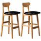 Scandinavian Padded Feet Barstools Restaurant Solid Wood Counter Barstool Black 2 Piece Set Clearhalo 'Bar Furniture' 'Bar Stools' 'bar_stools' 'furn' 'furn_bar_stools' 'furniture_bar_stools' 'Kitchen & Dining Furniture' 'kitchen&dining_furn' 'kitchen' 'kitchen_furn' Furniture' 4329714
