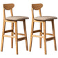 Scandinavian Padded Feet Barstools Restaurant Solid Wood Counter Barstool Beige 2 Piece Set Clearhalo 'Bar Furniture' 'Bar Stools' 'bar_stools' 'furn' 'furn_bar_stools' 'furniture_bar_stools' 'Kitchen & Dining Furniture' 'kitchen&dining_furn' 'kitchen' 'kitchen_furn' Furniture' 4329715