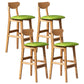 Scandinavian Padded Feet Barstools Restaurant Solid Wood Counter Barstool Light Green 4 Piece Set Clearhalo 'Bar Furniture' 'Bar Stools' 'bar_stools' 'furn' 'furn_bar_stools' 'furniture_bar_stools' 'Kitchen & Dining Furniture' 'kitchen&dining_furn' 'kitchen' 'kitchen_furn' Furniture' 4329725
