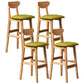 Scandinavian Padded Feet Barstools Restaurant Solid Wood Counter Barstool Green 4 Piece Set Clearhalo 'Bar Furniture' 'Bar Stools' 'bar_stools' 'furn' 'furn_bar_stools' 'furniture_bar_stools' 'Kitchen & Dining Furniture' 'kitchen&dining_furn' 'kitchen' 'kitchen_furn' Furniture' 4329726