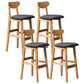 Scandinavian Padded Feet Barstools Restaurant Solid Wood Counter Barstool Grey 4 Piece Set Clearhalo 'Bar Furniture' 'Bar Stools' 'bar_stools' 'furn' 'furn_bar_stools' 'furniture_bar_stools' 'Kitchen & Dining Furniture' 'kitchen&dining_furn' 'kitchen' 'kitchen_furn' Furniture' 4329727