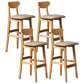 Scandinavian Padded Feet Barstools Restaurant Solid Wood Counter Barstool Beige 4 Piece Set Clearhalo 'Bar Furniture' 'Bar Stools' 'bar_stools' 'furn' 'furn_bar_stools' 'furniture_bar_stools' 'Kitchen & Dining Furniture' 'kitchen&dining_furn' 'kitchen' 'kitchen_furn' Furniture' 4329729