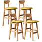 Scandinavian Padded Feet Barstools Restaurant Solid Wood Counter Barstool Yellow 4 Piece Set Clearhalo 'Bar Furniture' 'Bar Stools' 'bar_stools' 'furn' 'furn_bar_stools' 'furniture_bar_stools' 'Kitchen & Dining Furniture' 'kitchen&dining_furn' 'kitchen' 'kitchen_furn' Furniture' 4329730