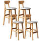 Scandinavian Padded Feet Barstools Restaurant Solid Wood Counter Barstool White 4 Piece Set Clearhalo 'Bar Furniture' 'Bar Stools' 'bar_stools' 'furn' 'furn_bar_stools' 'furniture_bar_stools' 'Kitchen & Dining Furniture' 'kitchen&dining_furn' 'kitchen' 'kitchen_furn' Furniture' 4329731